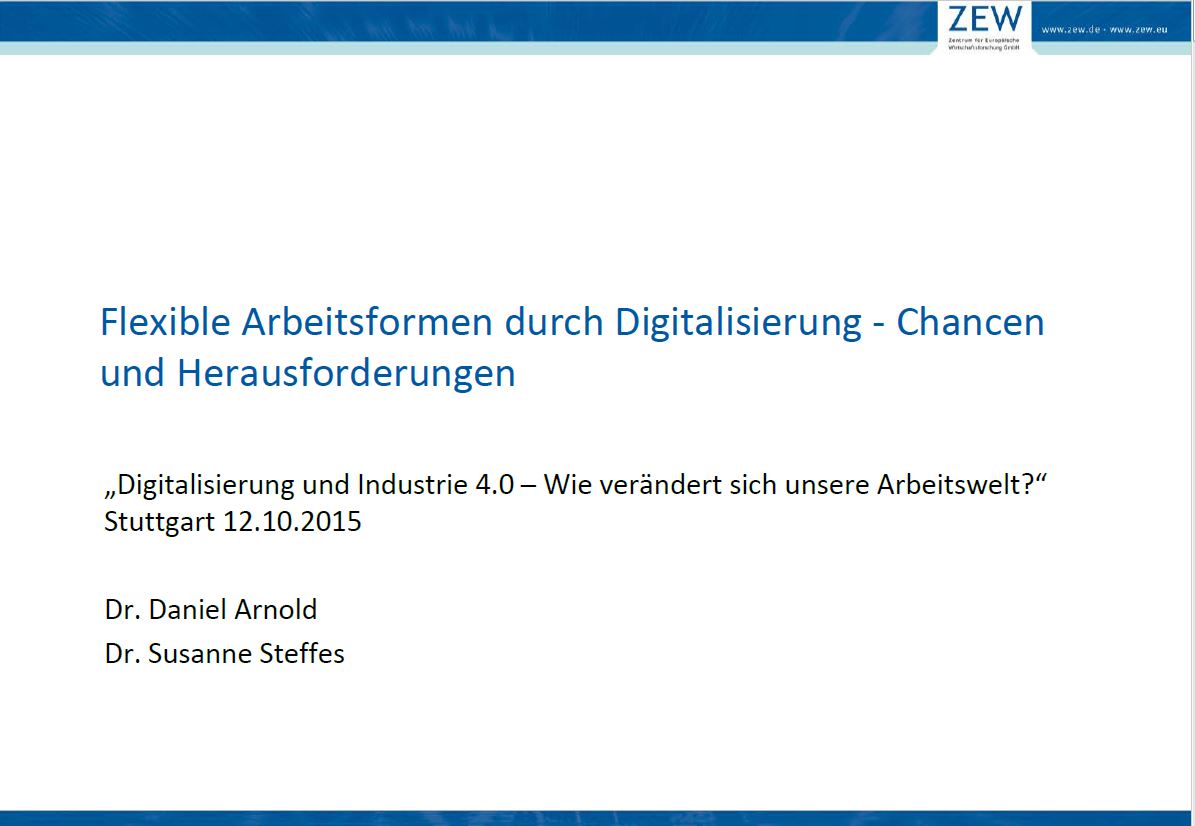 Flexible Arbeitsformen durch Digitalisierung - Chancen und Herausforderungen