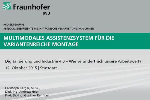 Multimodales Assistenzsystem für die variantenreiche Montage